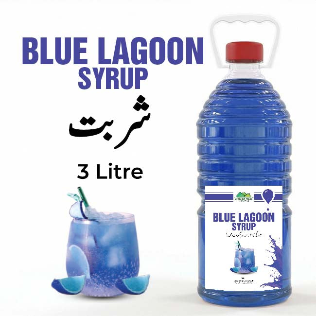 Blue Lagoon Syrup / Blue Lagoon Sharbat / 3 Liter Institutional Bulk For HORECA Family, Hotels, Restaurants, Catering ,Cafes