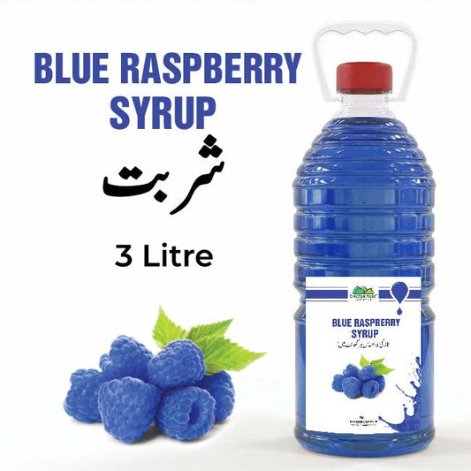 Blue Raspberry Syrup / Blue Raspberry Sharbat / 3 Liter Institutional Bulk For HORECA Family, Hotels, Restaurants, Catering ,Cafes