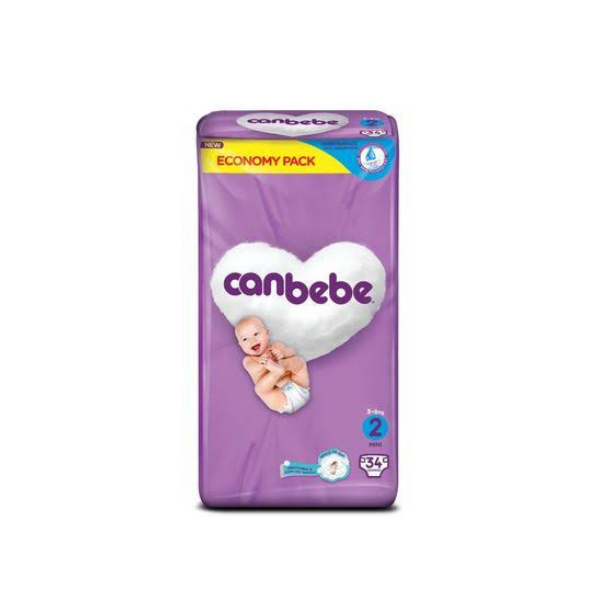 Canbebe Baby Diaper Mini Size 2 34Pcs