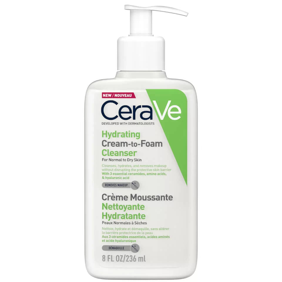 Cerave Cream Cleanser Hydrating Cream To Foam Cleanser 236Ml