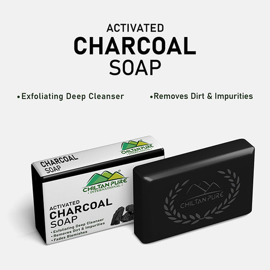 Pakistan’s Best Selling Activated Charcoal Soap - Exfoliating Deep Cleanser, Removes Dirt & Impurities, Reduces Acne & Blemishes- 💯 Organic