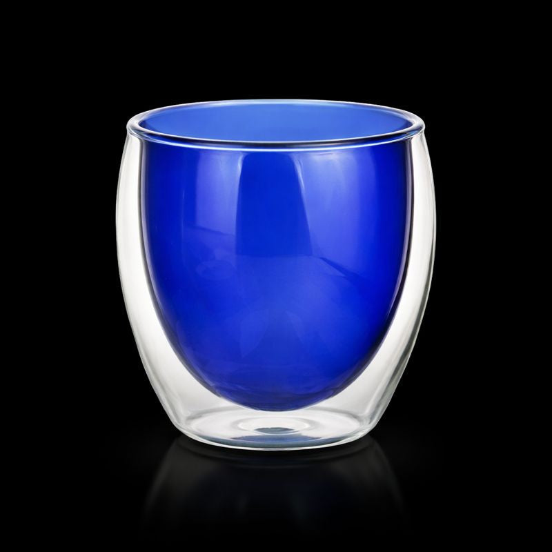 GLASS DOUBLE WALL COLOR 250 ML IR JJ58-60 (Pack of 6) Default Title - MamasJan Crockery