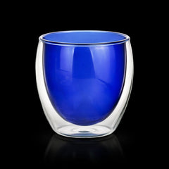 GLASS DOUBLE WALL COLOR 250 ML IR JJ58-60 (Pack of 6) Default Title - MamasJan Crockery