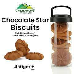 Chocolate Star Biscuit Cookies / Made With Organic Desi Butter, Bakery Biscuit