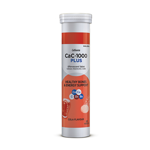 Cac-1000 Plus Cola Flavor Effervescent Tablets (1 Bottle = 20 Tablets)