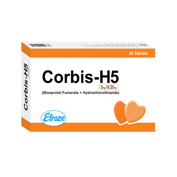 Corbis H Tablets 5/6.25mg (1 Box = 2 Strips) (1 Strip = 10 Tablets)