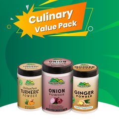 Culinary Value Pack – Onion Powder, Ginger Powder, Turmeric Powder