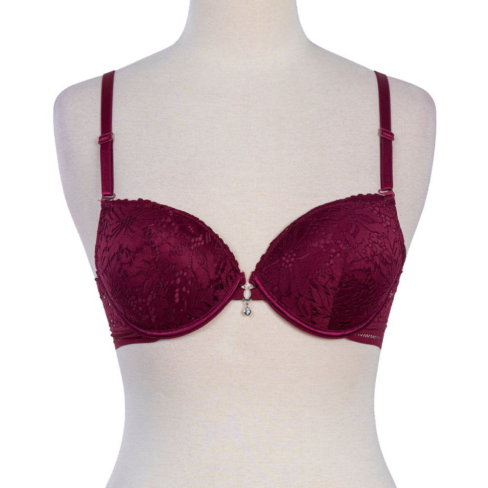 BELLEZA PUSH-UP WIRED BRA SET CD077 MAROON / 40-B - MamasJan Lingerie