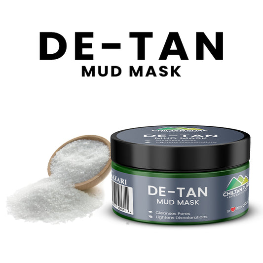 De – Tan Mud Mask – Exfoliates Dead Skin Cells, Minimizes Pores, Removes Stubborn Tan, Dirt & Impurities