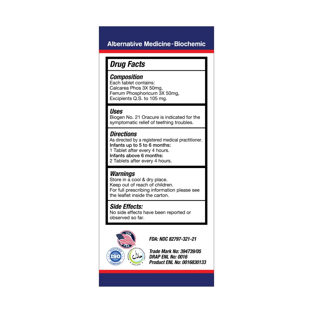 BIOGEN-21 (ORACURE) - Tablets