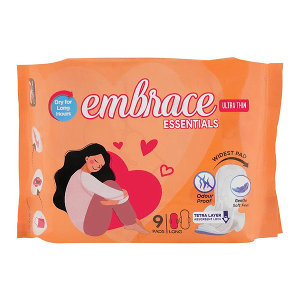 Embrace Essentials Ultra Thin Long Sanitary Pads 9Pcs