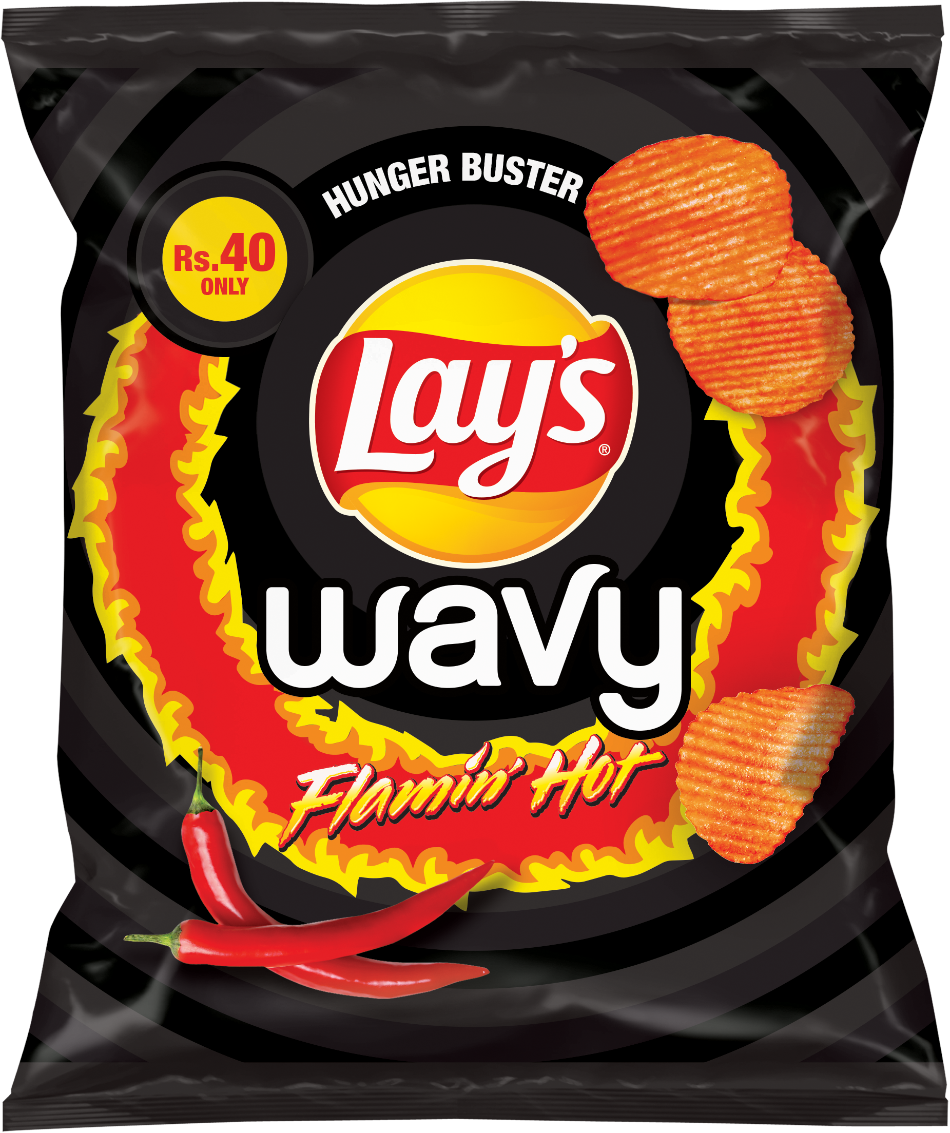 LAYS CHIPS WAVY FLAMING HOT 27 GM Default Title - MamasJan Grocery