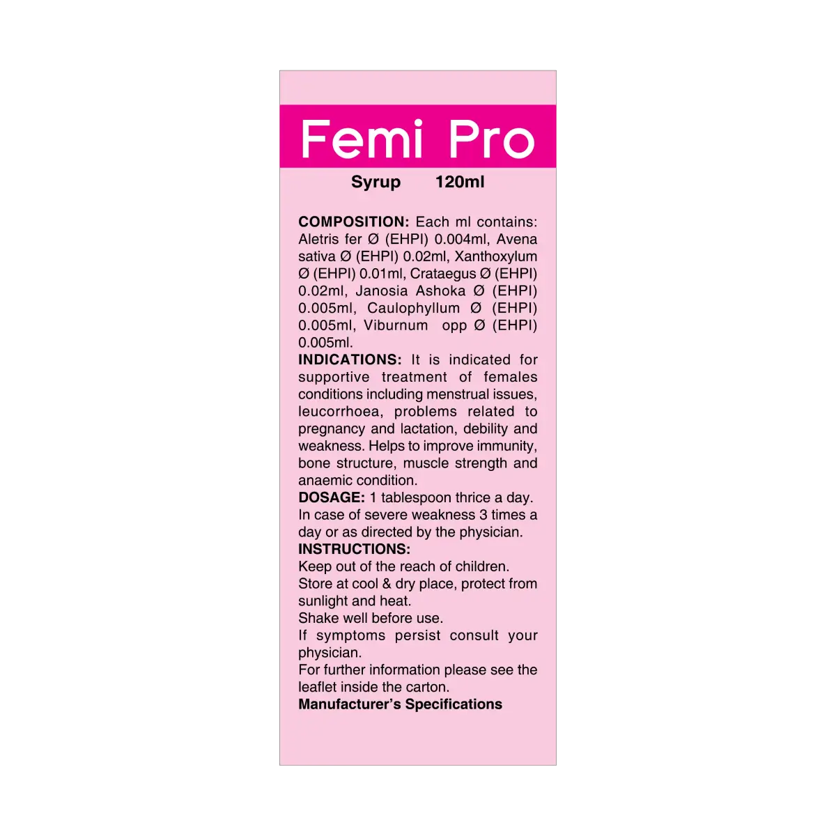Femi Pro Syrup
