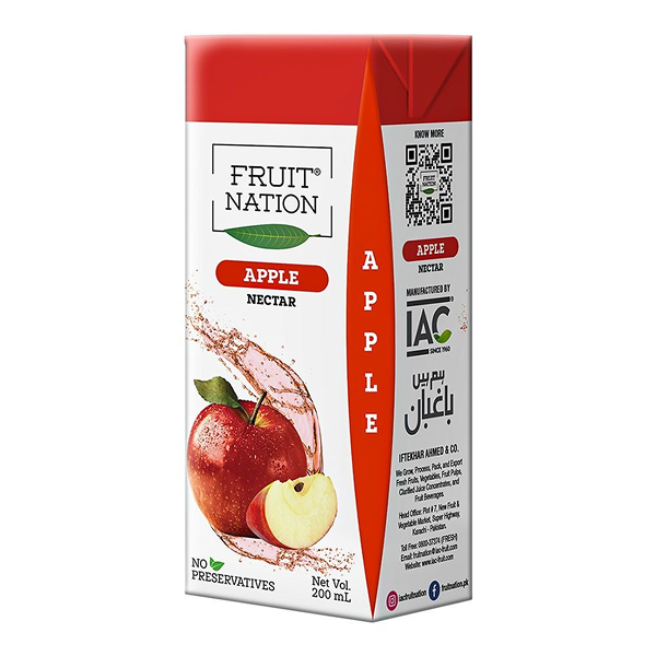 Fruit Nation Apple Premium Nectar Fruit Drink 200ml