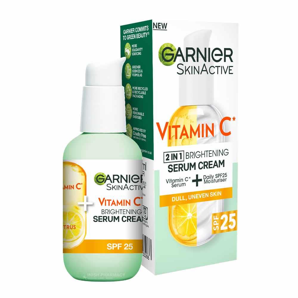 Garnier Skin Active Vitamin C 2 In 1 Brightening Serum Cream Spf 25 50Ml