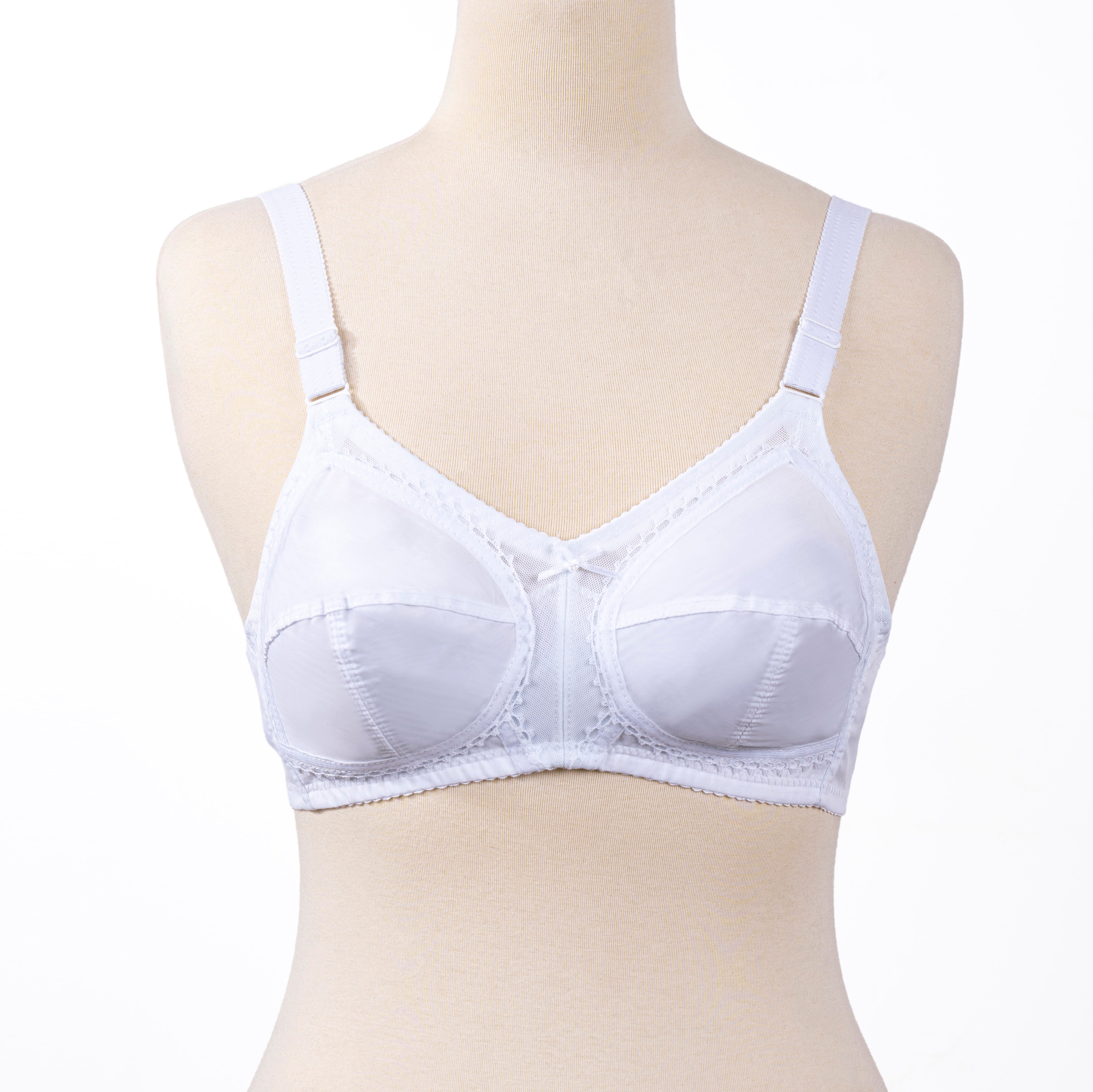 BELLEZA GENTLE CLASSIC COTTON BRA WHITE / 46-DD - MamasJan Lingerie