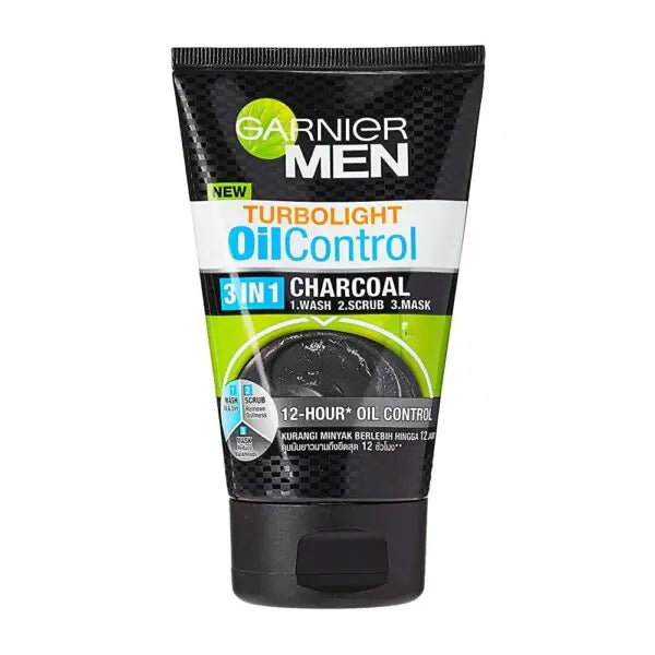 Garnier Men Turbolight Oil Control 3 In 1 Charcoal 100Ml