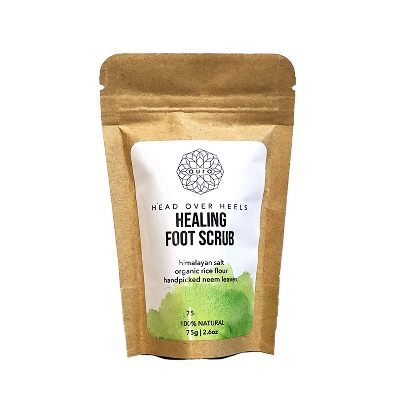 AURA HEAD OVER HEELS HEALING FOOT SCRUB 75G Default Title - MamasJan Makeup