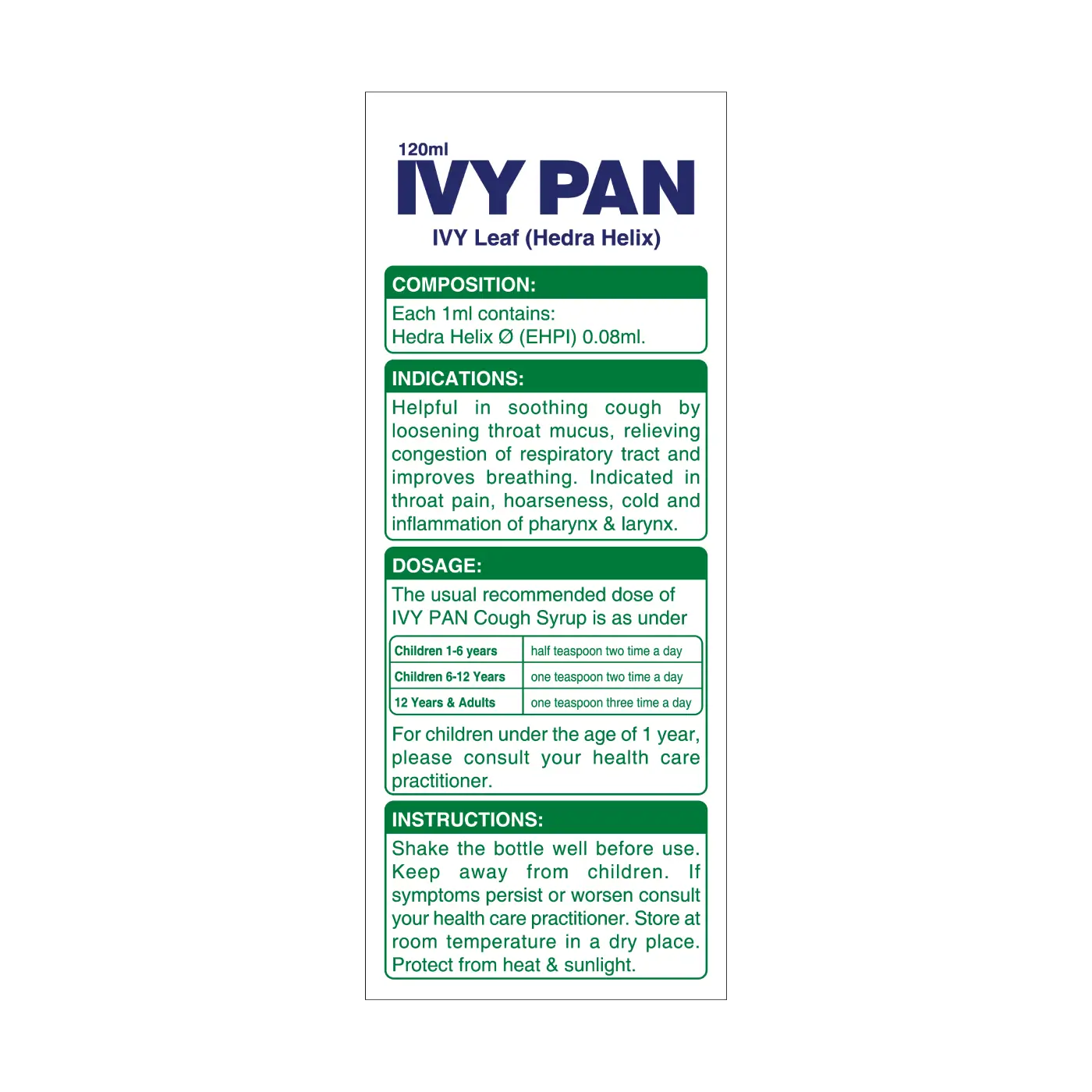 IVY PAN Syrup (Sugar Free)