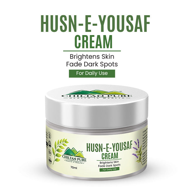 Husn-E-Yousuf Cream – Brightens & Whitens Skin, Fade Dark Spots, Treats Acne & Shed Dead Skin Cells