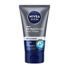 Nivea Face Wash Scrub Men Extra Bright Mud Foam 100Ml