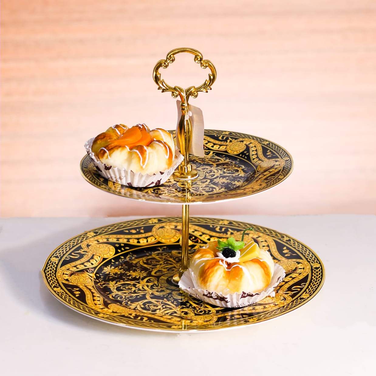 DISH CAKE ROYAL BISTRO 2TIRE K105-2-713 Default Title - MamasJan Crockery