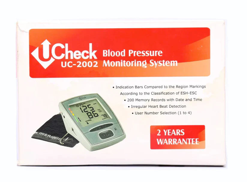 Ucheck Blood Pressure Monitor Upper Arm - The Healthcare Shop Pakistan