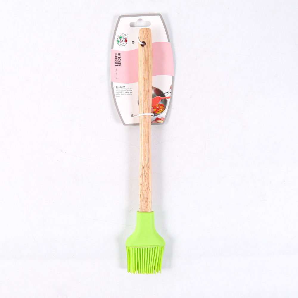OIL BRUSH WOODEN BASIC Green - MamasJan Crockery