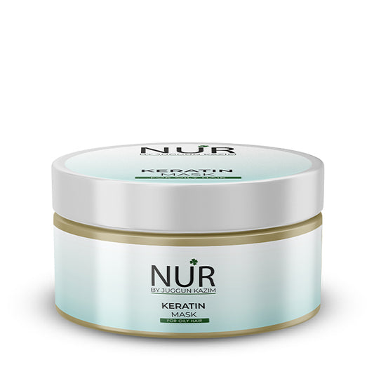 Nur Keratin Hair Mask for Oily Hair – Repair Treatment for Damaged Hair, Rehydrates dry, frizzy & Chemically treated hair