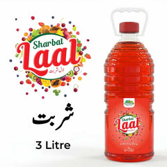 Laal Syrup / Laal Sharbat / 3 Liter Institutional Bulk For HORECA Family, Hotels, Restaurants, Catering, Cafes