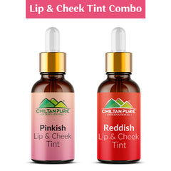 Lip & Cheek Tints - Perfect Pair for Luscious Lips & Rosy Cheeks - Long Lasting, Smudge Proof, Gives Dewy & Youthful Glow!