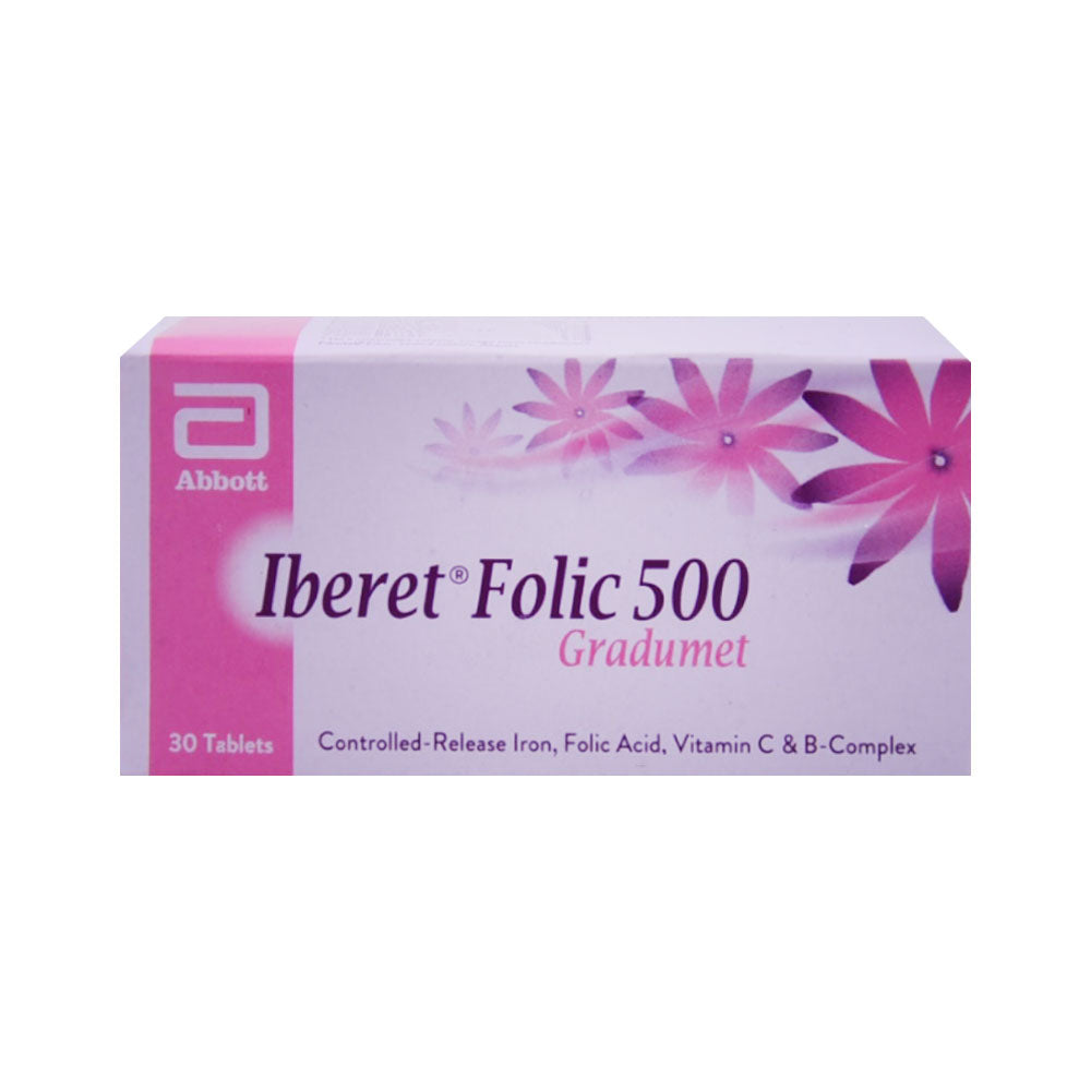 IBERET FOLIC 500MG TAB (30$) Default Title - MamasJan Medicen