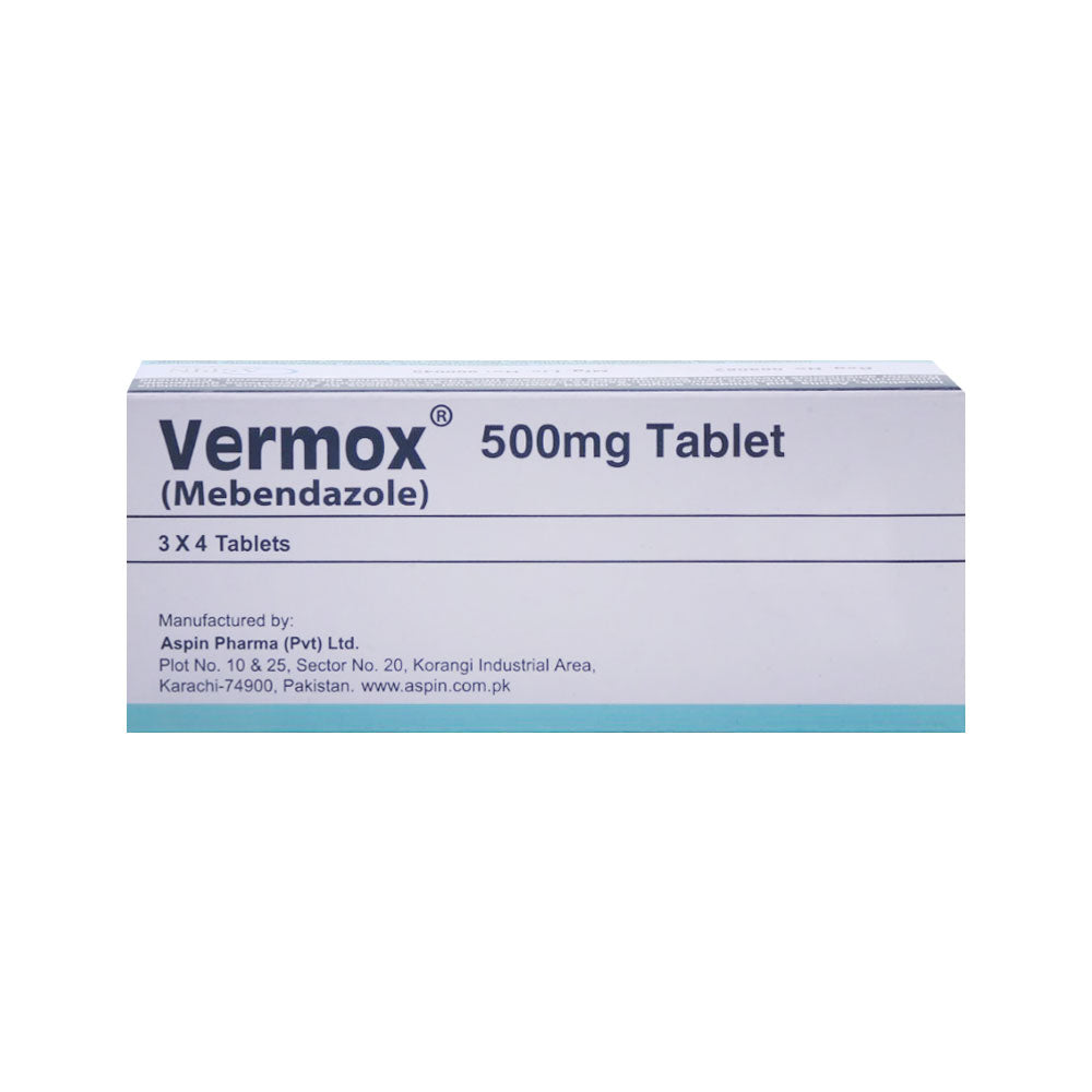 VERMOX 500MG TAB 12'S Strip - MamasJan Medicen