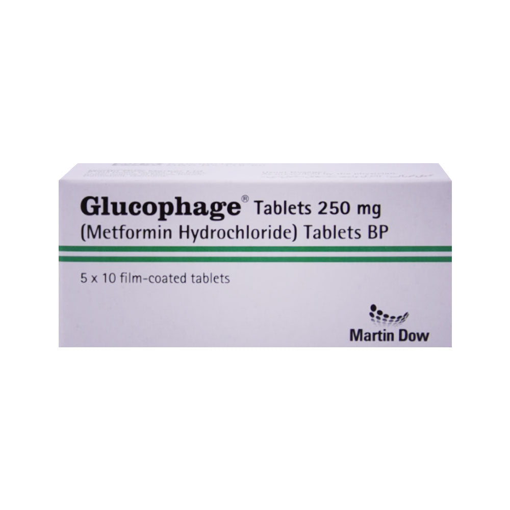 GLUCOPHAGE 250MG TAB Strip - MamasJan Medicen