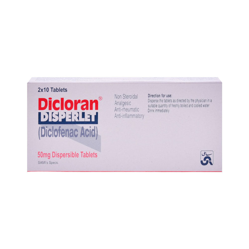DICLORAN DISPERLET 50MG TAB Strip - MamasJan Medicen