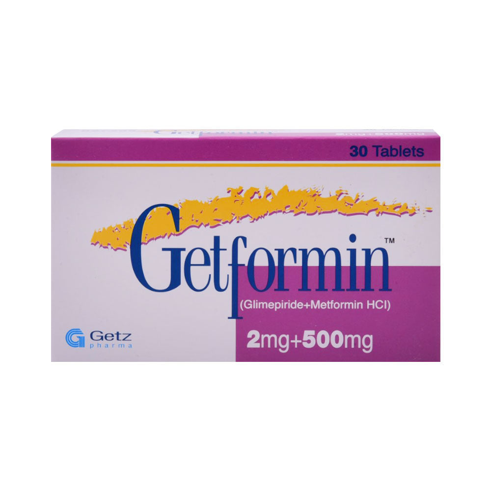 GETFORMIN 2MG/500MG TAB Strip - MamasJan Medicen