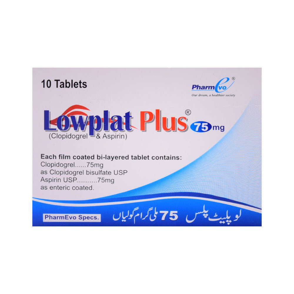 LOWPLAT PLUS 75MG TAB 10S Default Title - MamasJan Medicen