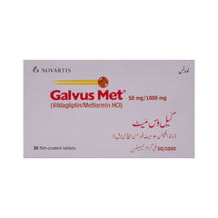 GALVUS MET 50MG/1000MG TAB 30S Strip - MamasJan Medicen