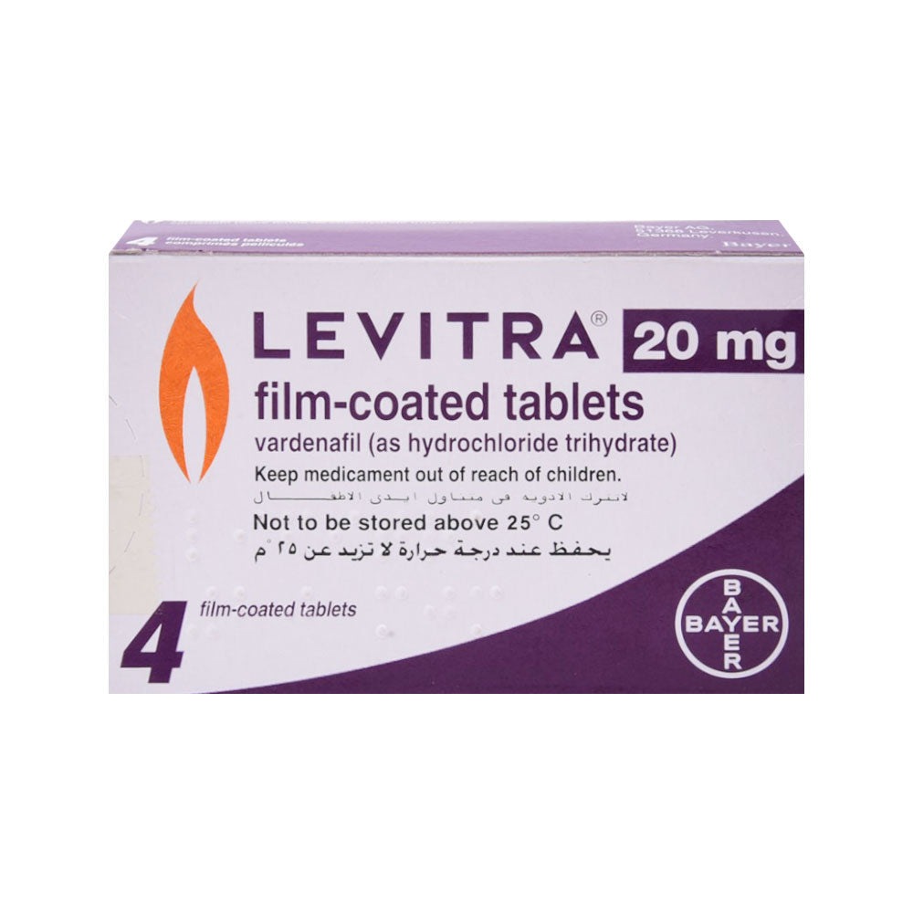 LEVITRA 20MG TAB 4S ORIGINAL Box - MamasJan Medicen