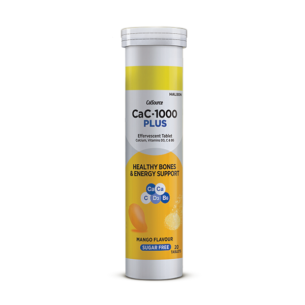 Cac-1000 Plus Mango (Sugar Free) Effervescent Tablets (1 Bottle = 20 Tablets)