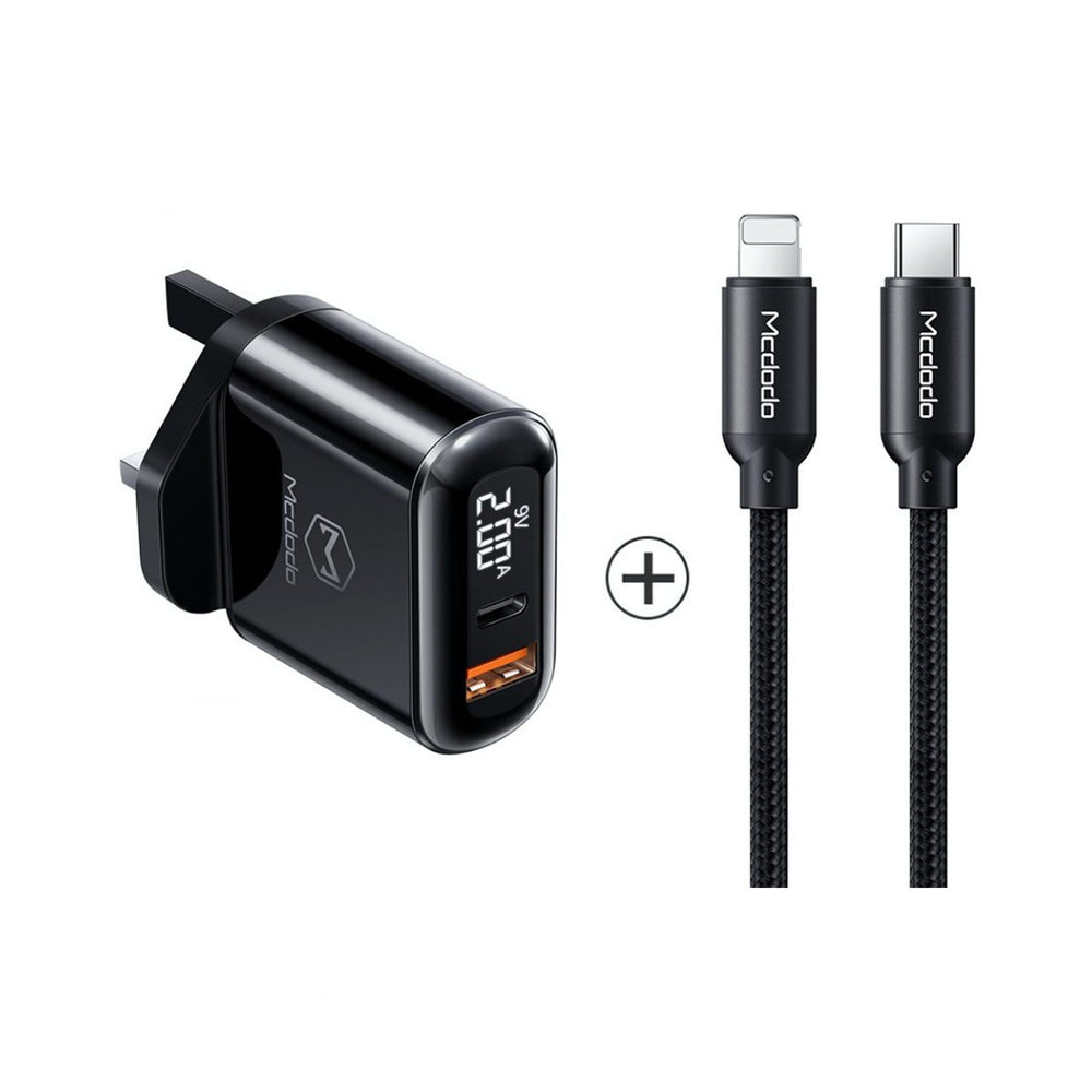 20W Dual Port Charger With Digital Display Default Title - MamasJan Phone & Accessories