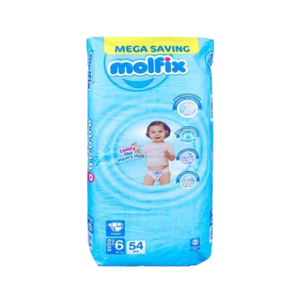 Molfix Baby Diapers CC UV Mega Pack size Extra Large 54Pcs