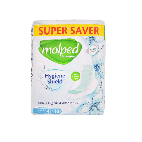Molped Sanitary Pads Trio Maxi Long Pack 30Pcs