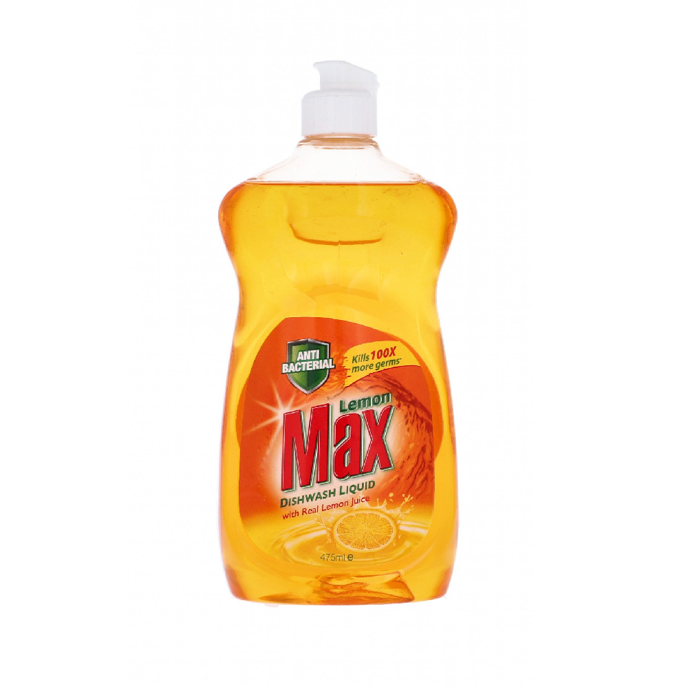 LEMON MAX DISHWASH LIQUID ANTI BACTERIAL LEMON 475 ML Default Title - MamasJan Grocery Nonfood