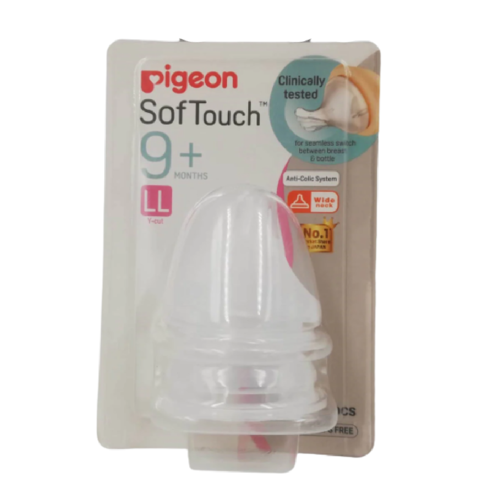 PIGEON NIPPLE SOFT TOUCH 9M+ LL Y-CUT 2PC 79465 Default Title - MamasJan Grocery Nonfood