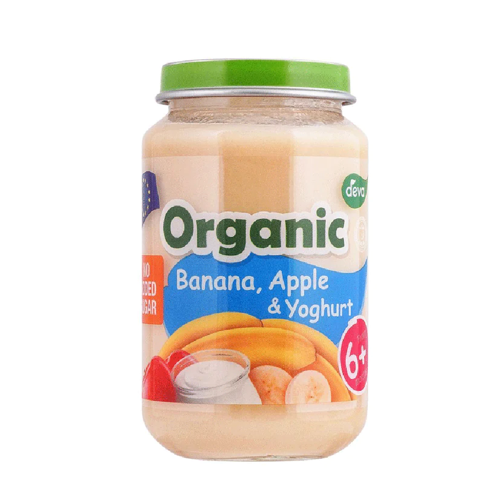 DEVA BABY FOOD BANANA APPLE & YOGHURT 6+ MONTH ORGANIC 200 G Default Title - MamasJan Grocery