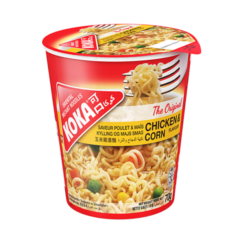 KOKA NOODLES CHICKEN AND CORN CUP 70 GM Default Title - MamasJan Grocery