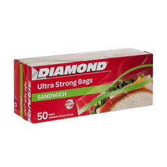 DIAMOND ZIPPER BAGS SANDWICH 50 CT PC Default Title - MamasJan Grocery Nonfood