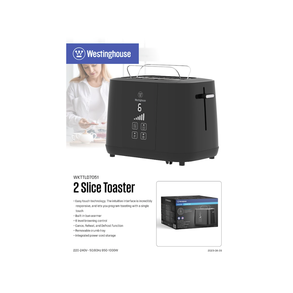 WESTINGHOUSE 2 SLICE TOASTER DIGITAL WKTLD7051 Default Title - MamasJan Electronics