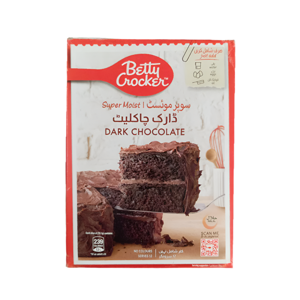 BETTY CROCKER CAKE MIX SUPER MOIST DARK CHOCOLATE 500 GM Default Title - MamasJan Grocery
